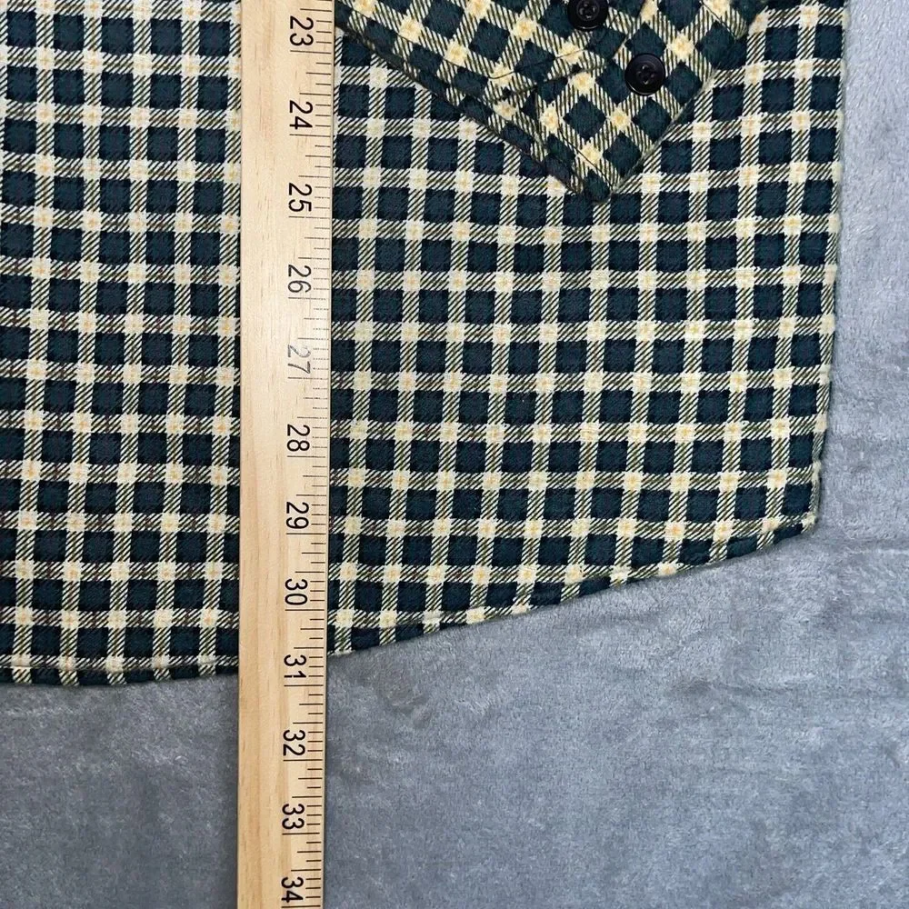 VTG Ozark Trail Quilted Lined‎ Flannel Long Sleeve Shirt Jacket Size Large